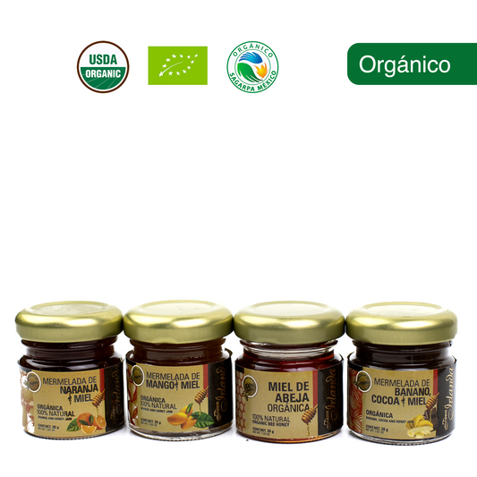 Kit de Mermeladas y Miel Orgánicas Finca Irlanda 30G.