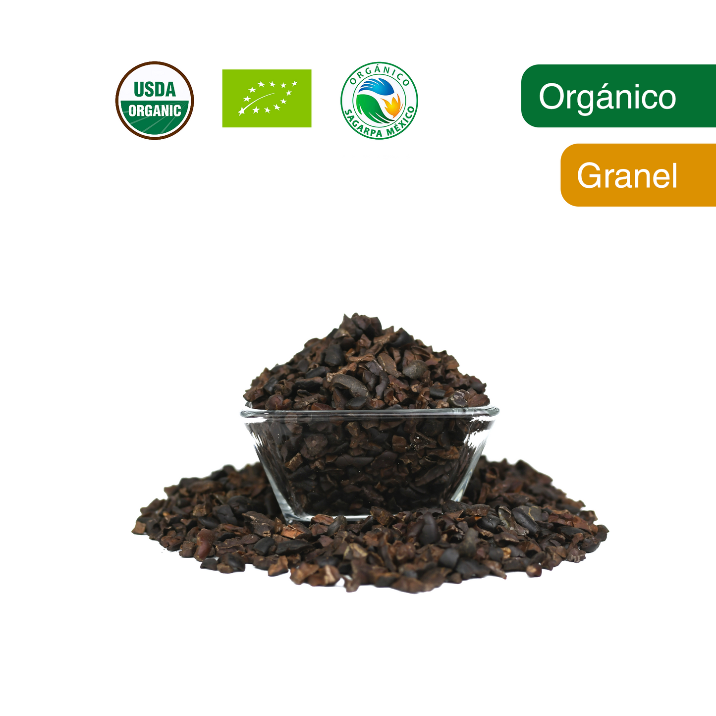 Nibs de Cacao Orgánico - Granel 1k.