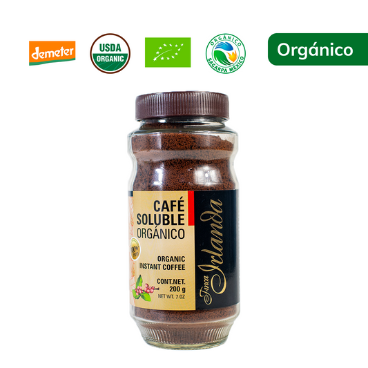 Café Soluble Orgánico Finca Irlanda 200G.